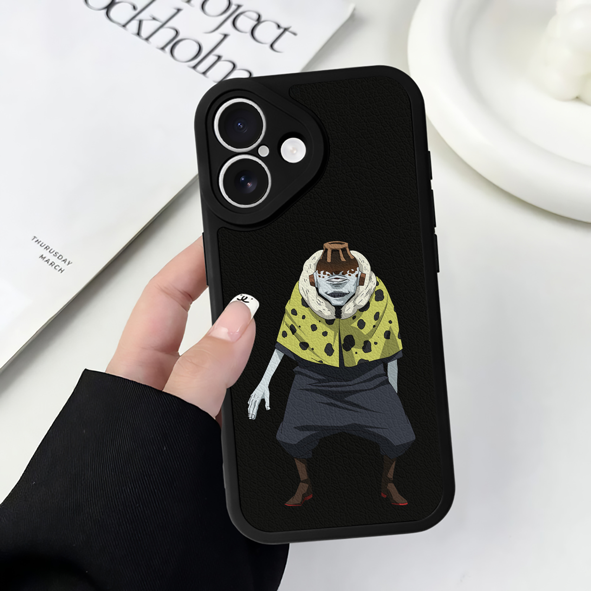 （画像用） 呪術廻戦 Jujutsu Kaisen 【iPhone 16シリーズ対応】シリコンスマホケース（レザー調） 材質：シリコン